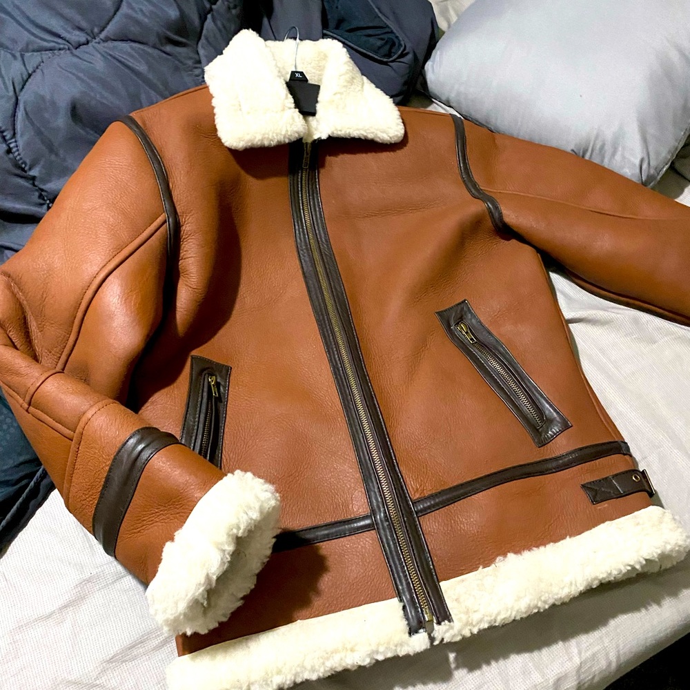 Luxxe genuine shearling jacket